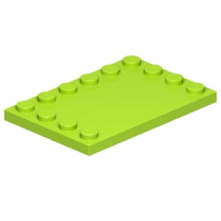 6180-119特殊タイル4×6端にスタッド有ライム