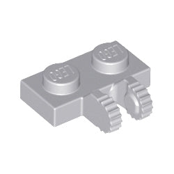 60471-194ヒンジプレート1×2ロック側面に指2本ライトブルーイッシュグレイ(旧型)