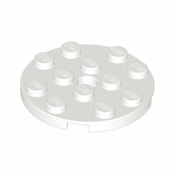 60474-001プレート4×4丸ペグ穴有ホワイト