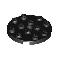 60474-026プレート4×4丸ペグ穴有ブラック