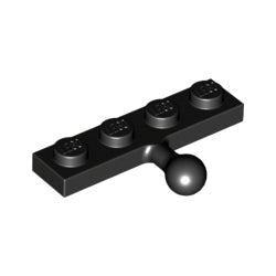 3184-026プレート1×4横に牽引ボール付ブラック