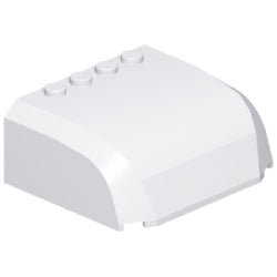 61484-001曲面ウインドスクリーン5×6×2ホワイト