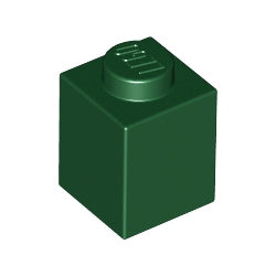 3005-141ブロック1×1ダークグリーン