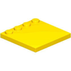 6179-024特殊タイル4×4端にスタッド有イエロー