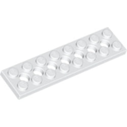 3738-001テクニックプレート2×8ペグ穴有ホワイト