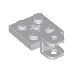 63082-194プレート2×2牽引ボール受け口と車軸穴有 ライトブルーイッシュグレイ