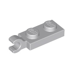 63868-194プレート1×2端に水平クリップ付ライトブルーイッシュグレイ