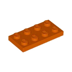 3020-038プレート2×4ダークオレンジ