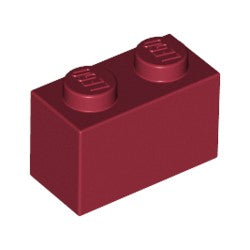 3004-154ブロック1×2ダークレッド
