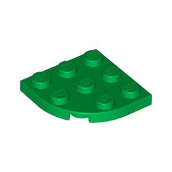 30357-028プレート3×3コーナー丸グリーン