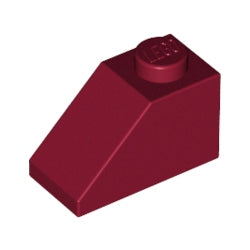 3040-154スロープ45度2×1ダークレッド