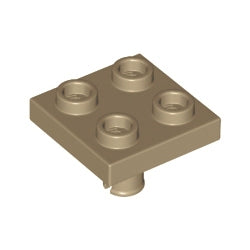 2476-138プレート2×2下部ペグ1個付ダークタン