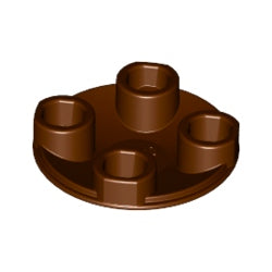 2654-192プレート2×2丸底レディシュブラウン