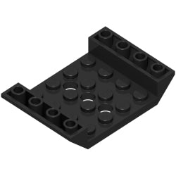 60219-026逆スロープ45度6×4両側傾斜と穴3つブラック