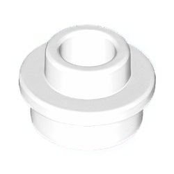 85861-001プレート1×1丸貫通穴有ホワイト