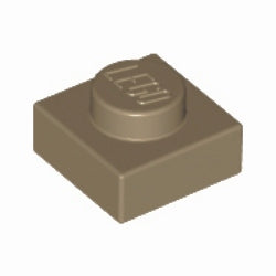 3024-138プレート1×1ダークタン