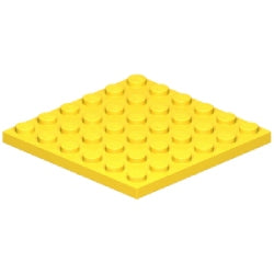3958-024プレート6×6イエロー