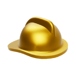 3834-MG消防士ヘルメットメタリックゴールド