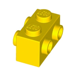 52107-024ブロック1×2両側面にスタッド有イエロー