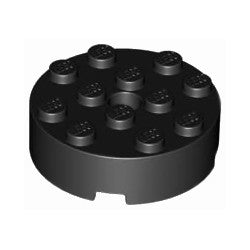 87081-026ブロック4×4丸上部にペグ穴有ブラック