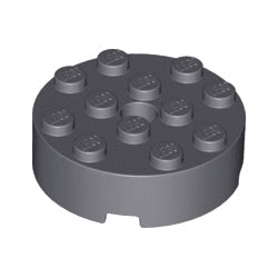 87081-199ブロック4×4丸上部にペグ穴有ダークブルーイッシュグレイ