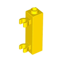 60583b-024ブロック1×1×3垂直クリップ2個付イエロー