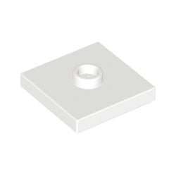 87580-001プレート2×2中央1スタッドホワイト