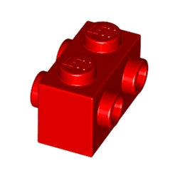 52107-021ブロック1×2両側面にスタッド有レッド