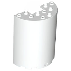 87926-001シリンダーハーフ3×6×6-1×2カット有ホワイト
