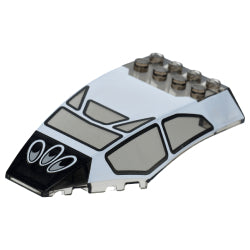 45705pb027曲面ウインドスクリーン10×6×2(スペースシャトル柄)トランスブラック