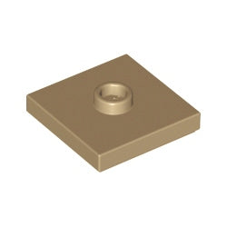 87580-138プレート2×2中央1スタッドダークタン