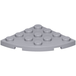 30565-194プレート4×4コーナー丸ライトブルーイッシュグレイ