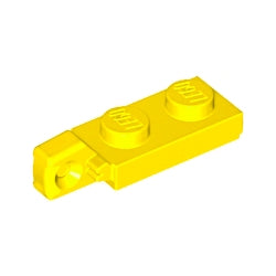 44301-024ヒンジプレート1×2ロック端に指1本イエロー