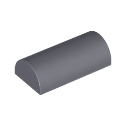 6192-199曲面ブロック2×4スタッド無ダークブルーイッシュグレイ