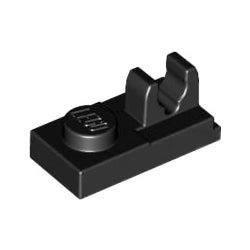 92280-026プレート1×2上部にクリップ付ブラック