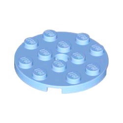 60474-212プレート4×4丸ペグ穴有ブライトライトブルー