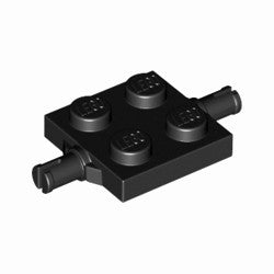 4600-026プレート2×2両側小径軸ホルダー付ブラック