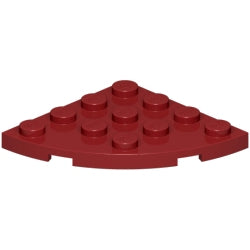 30565-154プレート4×4コーナー丸ダークレッド