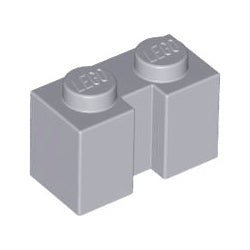 4216-194ブロック1×2縦溝有ライトブルーイッシュグレイ