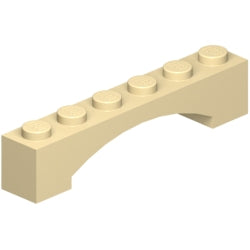 92950-005アーチ1×6レイズドタン