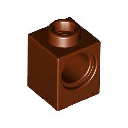 6541-192テクニックブロック1×1ペグ穴1個レディシュブラウン