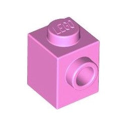 87087-222ブロック1×1-1方向スタッド有ブライトピンク