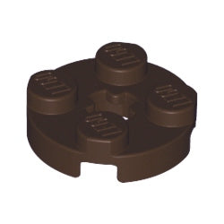 4032-308プレート2×2丸車軸穴有ダークブラウン