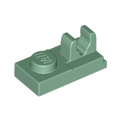 92280-151プレート1×2上部にクリップ付サンドグリーン