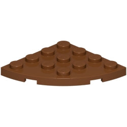 30565-192プレート4×4コーナー丸レディシュブラウン