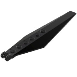 57906-026ヒンジフラッププレート1×12ロック端に指2本ブラック