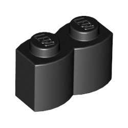 30136-026ブロック1×2丸太ブラック