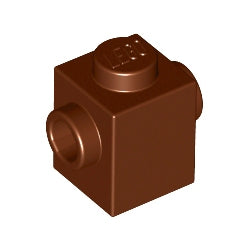47905-192ブロック1×1-2方向スタッド有レディシュブラウン
