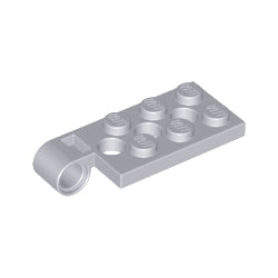 98286-194ヒンジプレート2×4ペグ穴3個-上部ライトブルーイッシュグレイ