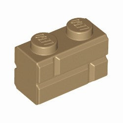 98283-138ブロック1×2レンガダークタン